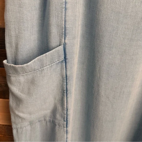 J.Jill Pure Denim Indigo Collection Dress Blue Size M Midi Relaxed Lagenlook NWT - Picture 4 of 12